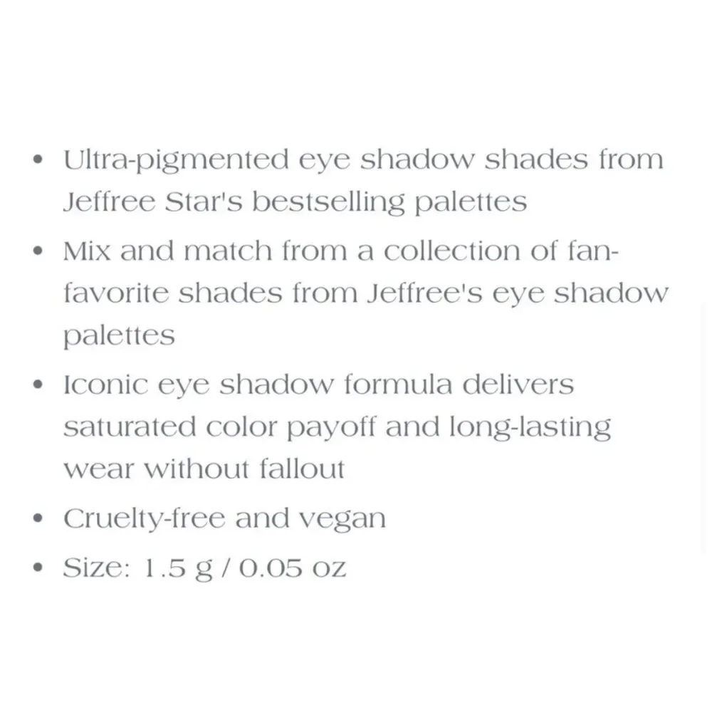 FREAK SHOW New Jeffree Star Artistry Singe Eyeshadow Pressed Pigment Brown Gray